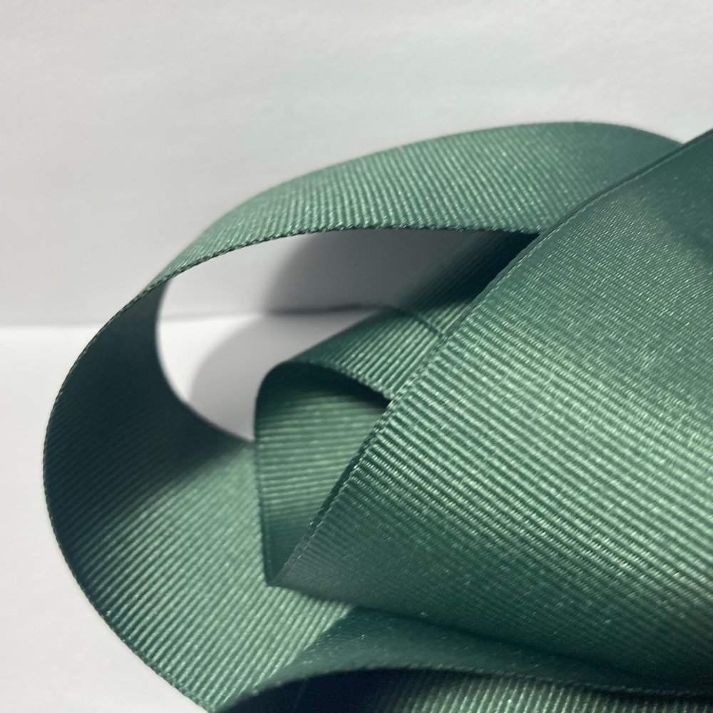 Green Ribbed Sash Ribbon 1.5" - Picture 4 of 11